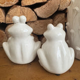 Off White Ceramic Fun Frogs - 2 designs