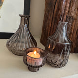 Warm Grey Glass Vase Collection - 2 styles