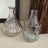 Champagne coloured classy neutral Glass Vase collection
Available in 2 sizes &amp; shapes;-&nbsp;
Ribbed &amp; wide base Bud Vase H15 x W12cm (GL44SB019) - £5.00
Diamond Shaped Small Vase H15 x W8cm (GL44SB005) - £5.00