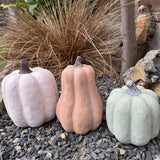 Ceramic Pumpkin - Tall Pale Orange H23cm