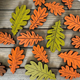 Autumnal wooden Leaves confetti boxes - 2 colours/styles