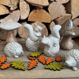 Ceramic Rustic Beige Squirrel Decorations - 2 styles