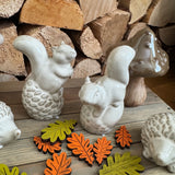 Autumnal wooden Leaves confetti boxes - 2 colours/styles