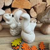 Ceramic Rustic Beige Squirrel Decorations - 2 styles