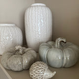 Beige Mottled Ceramic Pumpkins - 2 sizes
