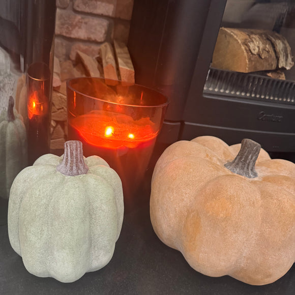 Ceramic Pumpkin - Medium Dusty Green