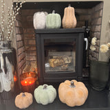 Ceramic Pumpkin - Low Small Pale Orange H10cm