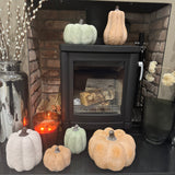Ceramic Pumpkin - Low Medium Dusty Green