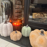 Ceramic Pumpkin - Low Large Pale Orange
