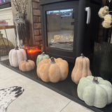 Ceramic Pumpkin - Low Medium Dusty Green