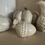 Ceramic Rustic Acorn Decorations - 2 sizes