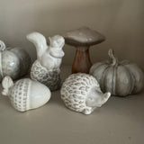 Off White Ceramic Truck filled with Pumpkins L12.5cm