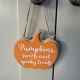 Pumpkin hanging sign - Welcome to Our Patch