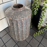 Grey / Brown tone Stripe glossy Vases - Large
