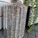 Grey / Brown tone Stripe glossy Vases - Large