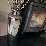 Tall Smoked Silver Mirror-finish Floor Vase H54cm  *CLICK & COLLECT*