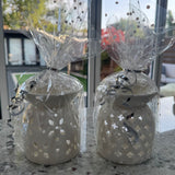 Gift Set - White Ceramic Wax Burner with Cross cut out design