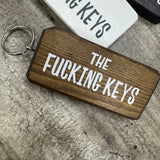 Wooden Keyring - The Fucking Keys