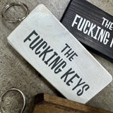 Wooden Keyring - The Fucking Keys