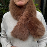 Faux Fur Scarf - Mocha Mousse