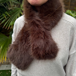 Faux Fur Scarf - Cocoa