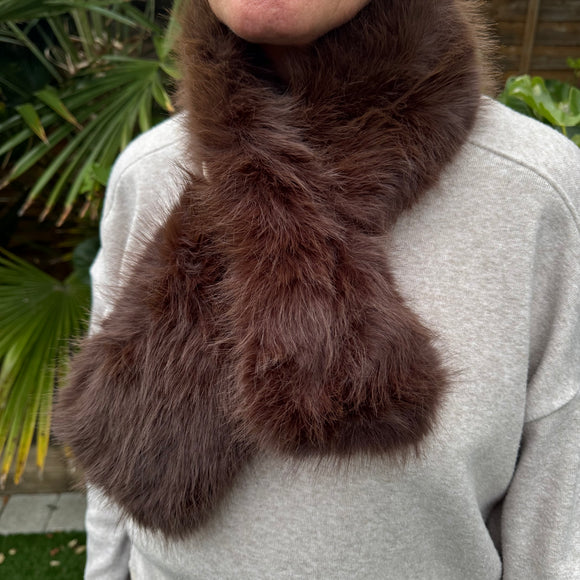 Faux Fur Scarf - Cocoa