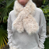 Faux Fur Scarf - Mocha Mousse