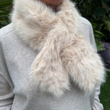 Faux Fur Scarf -  Linen