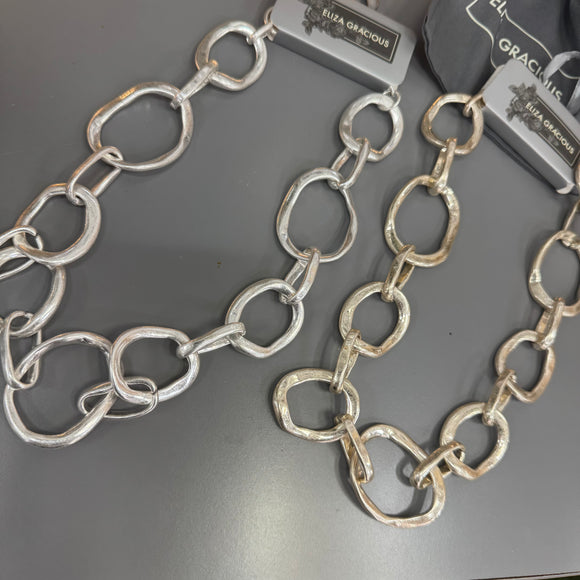 Eliza Gracious - Large Link Short Necklace | 2 colours