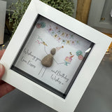 Pebble Art by La De Da Living&nbsp;

Award winning keepsake gifts - Handmade in the Cotswolds&nbsp;



Mini Framed Pebble Art - White block square frame 12.5cm
'Wishing you love kisses and Birthday wishes'