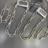 Eliza Gracious - Elongated Oval Chain Link Necklace | 2 colours