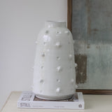 Off-White Distressed Bobble Vase H36cm