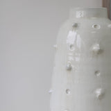 Off-White Distressed Bobble Vase H36cm