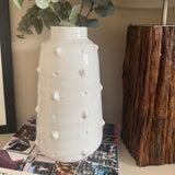 Off-White Distressed Bobble Vase H36cm&nbsp;