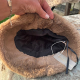 Faux Fur Bucket Hat - Stone