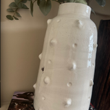 Off-White Distressed Bobble Vase H36cm