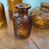 Brown Bottle Glass Bud Vase Collection - 4 Styles
