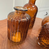 Brown Bottle Glass Bud Vase Collection - 4 Styles