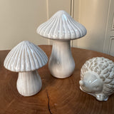 Off White Ceramic Mushrooms - 2 sizes