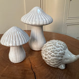 Off White Ceramic Mushrooms - 2 sizes