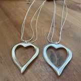 Eliza Gracious - Long large open Heart Necklace | 2 Colours