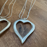 Eliza Gracious - Long large open Heart Necklace | 2 Colours