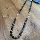 Eliza Gracious - Tiger Eye effect large bead long necklace