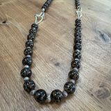Eliza Gracious - Tiger Eye effect large bead long necklace