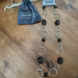 Eliza Gracious - Tiger Eye effect mixed beads & twin links necklace