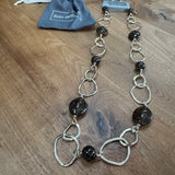 Eliza Gracious - Tiger Eye effect mixed beads & twin links necklace