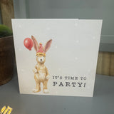 Ruth Rabbit Birthday card - It's time to Party!