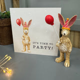 Ruth Rabbit Birthday card - It's time to Party!