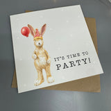 Ruth Rabbit Birthday card - It's time to Party!