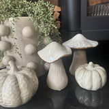 Beige Ceramic Mushrooms - 2 sizes